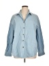HOTOUCH Blue 3/4 Sleeve Button-Down Shirt Size XL - photo 1