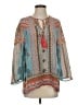 Tolani Teal 3/4 Sleeve Silk Top Size S - photo 1