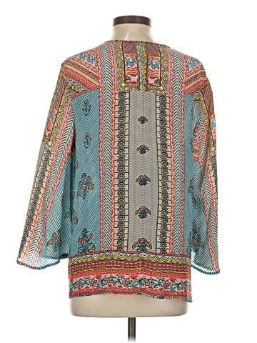 Tolani 3/4 Sleeve Silk Top (view 2)