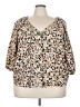 Sanctuary 100% Polyester Floral Ivory 3/4 Sleeve Blouse Size 3X - photo 1