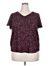 Elle Stars Burgundy Short Sleeve Blouse Size XXL - photo 1