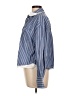 Zara Stripes Blue 3/4 Sleeve Button-Down Shirt Size L - photo 5