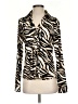 Haver Animal Print Ivory Long Sleeve Blouse Size S - photo 1
