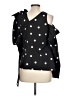Unbranded Polka Dots Black 3/4 Sleeve Blouse Size L - photo 2