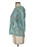 JOA 100% Polyester Teal Short Sleeve Blouse Size XS - photo 5