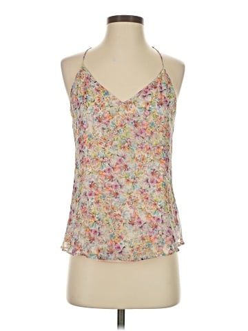 Lavender Brown Sleeveless Silk Top (view 1)