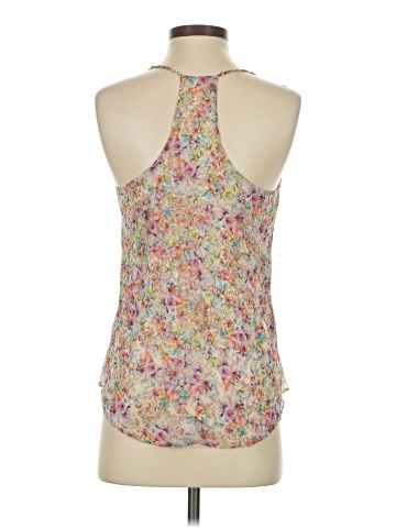 Lavender Brown Sleeveless Silk Top (view 2)