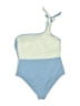 Unbranded Color Block Blue One Piece Swimsuit Size 0X (estimated) - photo 2