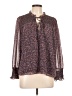 1.State 100% Polyester Brown Long Sleeve Blouse Size L - photo 1