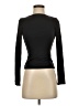 Qinsen Black Long Sleeve Top Size S - photo 1