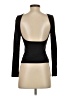 Qinsen Black Long Sleeve Top Size S - photo 2