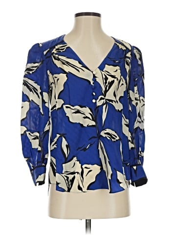 Veronica Beard 3/4 Sleeve Silk Top (view 1)