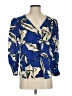 Veronica Beard Blue 3/4 Sleeve Silk Top Size 0 - photo 1
