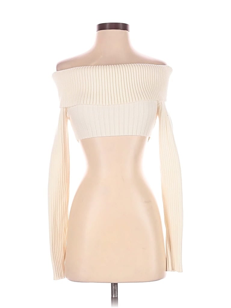 Pre-owned Edikted Turtleneck Sweater In White