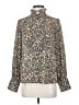 Nili Lotan 100% Polyester Floral Gold Long Sleeve Blouse Size S - photo 1