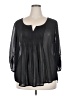 Torrid 100% Polyester Gray 3/4 Sleeve Blouse Size 2X Plus (2) - photo 1