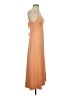 Le Lis Solid Orange Casual Dress Size S - photo 4