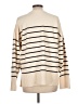 Zara Stripes Ivory Turtleneck Sweater Size L - photo 2