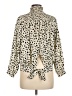 Shein Animal Print Ivory 3/4 Sleeve Blouse Size M - photo 2
