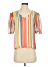 Drew 100% Polyester Orange Red Short Sleeve Blouse Size XS - photo 1
