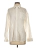 Shein Stripes Ivory Long Sleeve Blouse Size 4 - photo 1