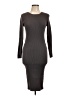 Wilfred Solid Gray Casual Dress Size L - photo 1