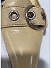 Prada 100% Leather Gold Tan Leather Pointed Toe Mules Size EU 39 1/2 - photo 4