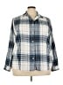 Preswick & Moore 100% Polyester Plaid Blue Long Sleeve Blouse Size 3X - photo 1