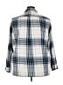 Preswick & Moore 100% Polyester Plaid Blue Long Sleeve Blouse Size 3X - photo 2