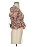 Shein 100% Polyester Brown Short Sleeve Blouse Size 4 - photo 4