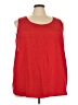 Faded Glory 100% Polyester Red Sleeveless Blouse Size 4X - photo 1
