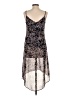 Express 100% Polyester Floral Black Purple Casual Dress Size S - photo 2
