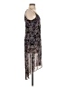 Express 100% Polyester Floral Black Purple Casual Dress Size S - photo 4