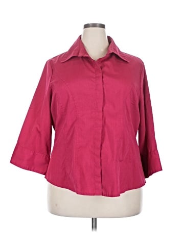 Cato 3/4 Sleeve Button-Down Shirt (view 1)