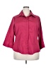 Cato Burgundy 3/4 Sleeve Button-Down Shirt Size 20W - photo 1