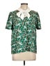 ModCloth 100% Polyester Green Short Sleeve Blouse Size L - photo 1