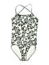 Lands' End Graphic Ivory One Piece Swimsuit Size 12L - photo 1