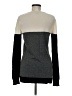 Ann Taylor 100% Cashmere Color Block Gray Cashmere Pullover Sweater Size M - photo 2