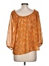 Love 21 Orange 3/4 Sleeve Blouse Size L - photo 2