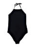Lyaner Solid Black One Piece Swimsuit Size L (estimated) - photo 1