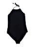 Lyaner Solid Black One Piece Swimsuit Size L (estimated) - photo 2