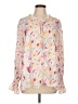 Unbranded Floral Ivory Long Sleeve Blouse Size L - photo 1