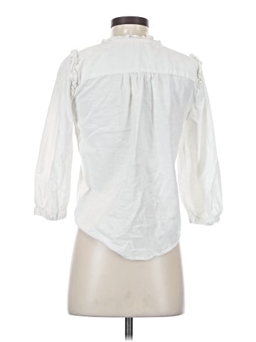 LC Lauren Conrad 3/4 Sleeve Button-Down Shirt (view 2)