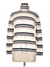 Talbots 100% Cotton Stripes Ivory Turtleneck Sweater Size M - photo 1
