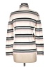 Talbots 100% Cotton Stripes Ivory Turtleneck Sweater Size M - photo 2