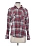 Seven7 100% Cotton Plaid Red Long Sleeve Button-Down Shirt Size S - photo 1