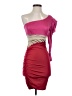 Symphony Color Block Burgundy Cocktail Dress Size S - photo 1