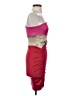 Symphony Color Block Burgundy Cocktail Dress Size S - photo 4