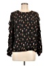 Maison Jules 100% Polyester Black Long Sleeve Blouse Size M - photo 1