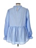 Shein 100% Polyester Blue Long Sleeve Blouse Size 12 - photo 2